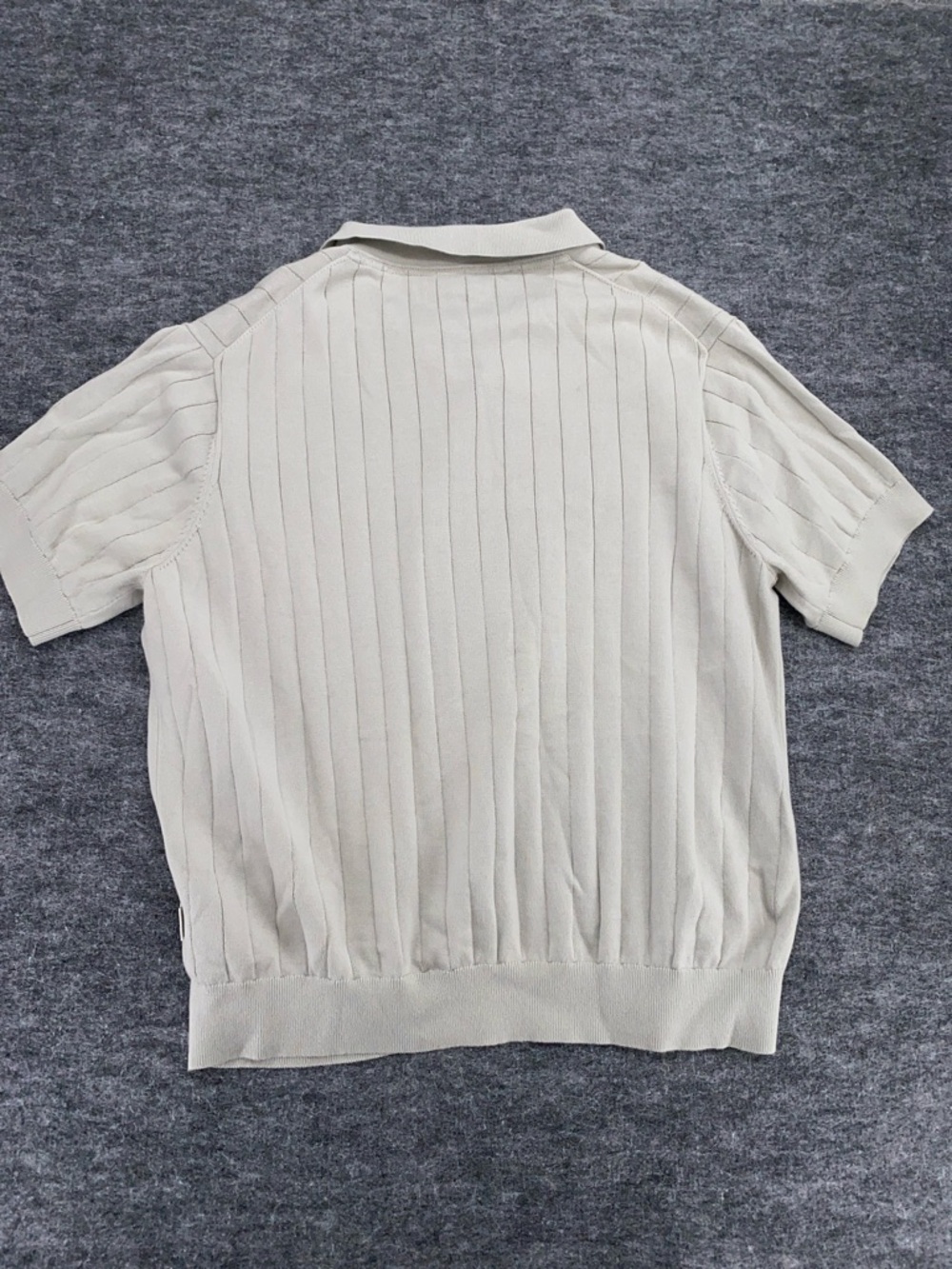 Rodd & Gunn Knit Polo Shirt Beige Ribbed Short Sleeve Cotton Size 2XL - Picture 7 of 7